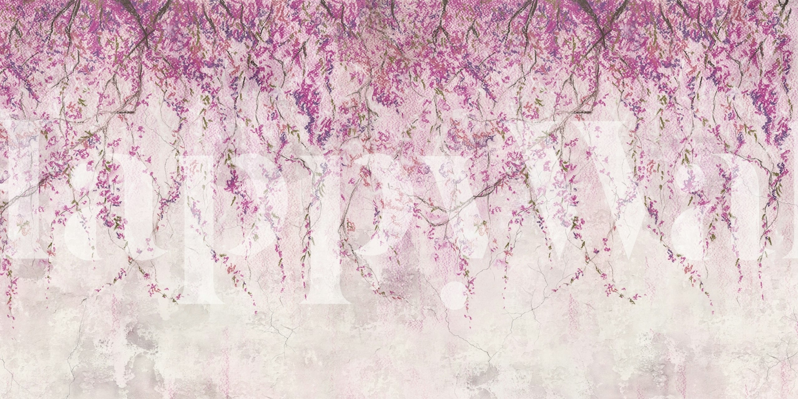 Delicate pink flower scene with soft pink and gray tones wallpaper