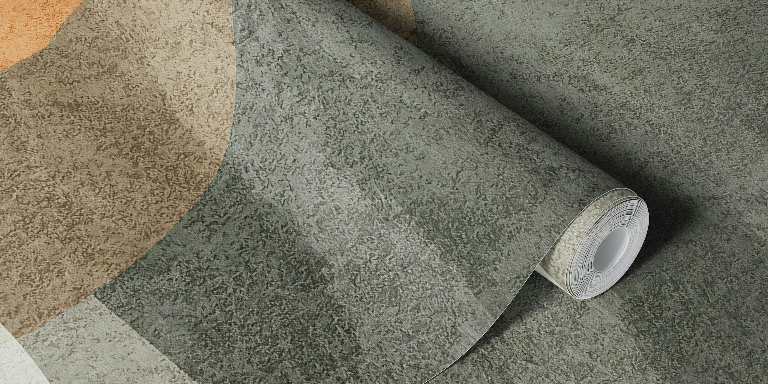 Papier peint Geometric Soft Tones Art dans une pièce