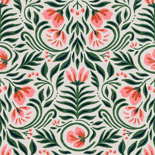 Hortense (green and pink)