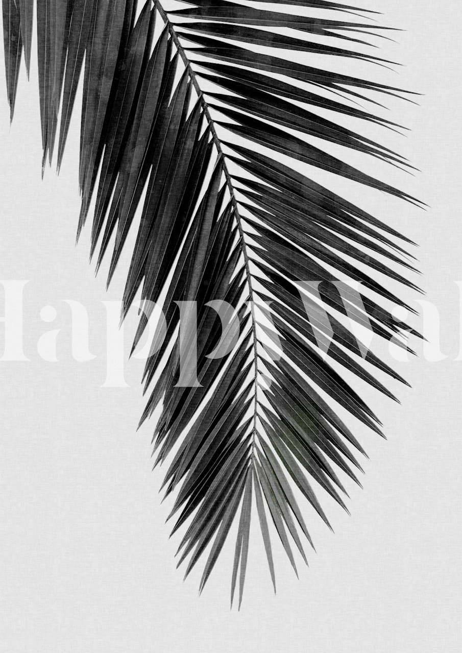 Palm Leaf Black & White tapet i ett rum