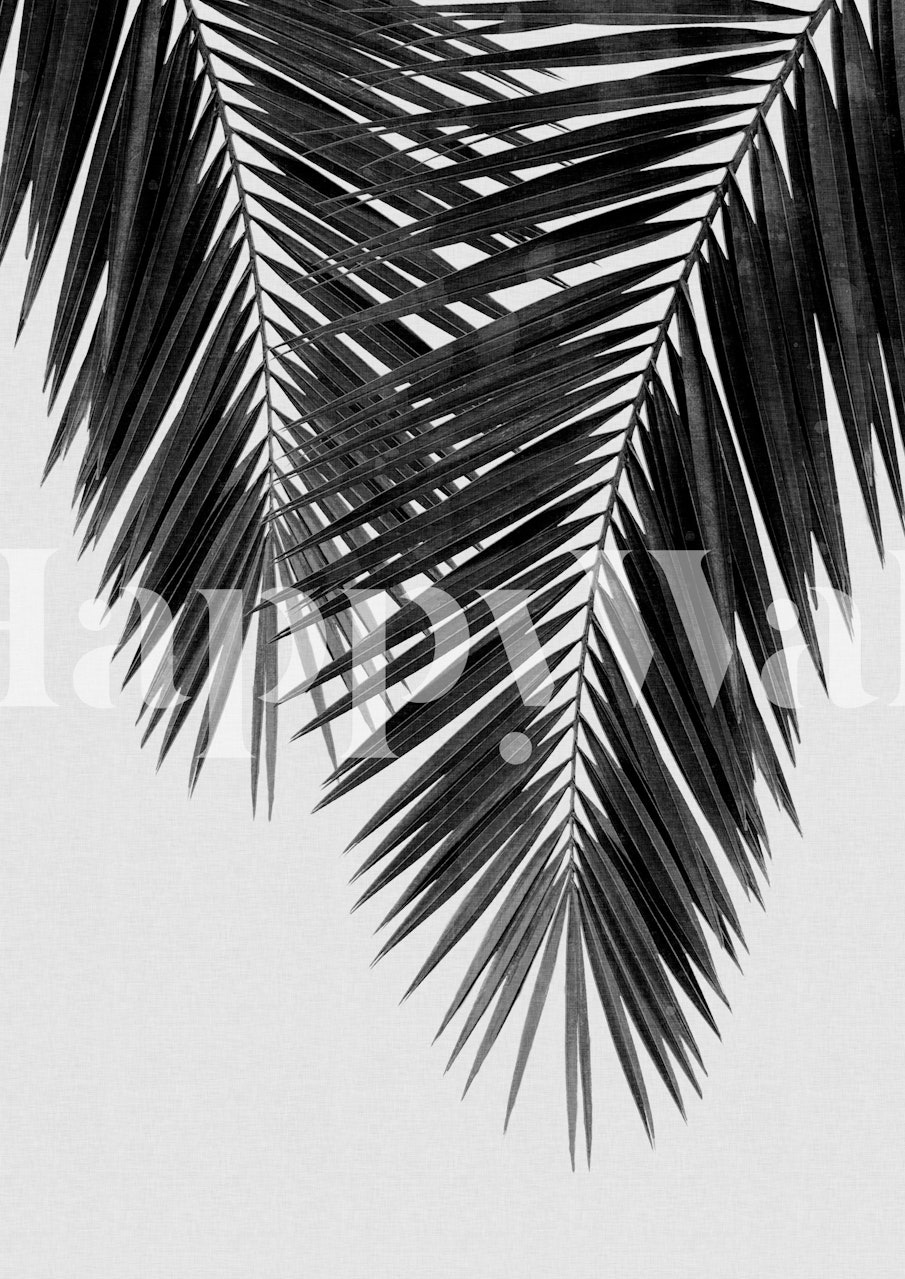 Palm Leaf Black & White II tapeta w pokoju