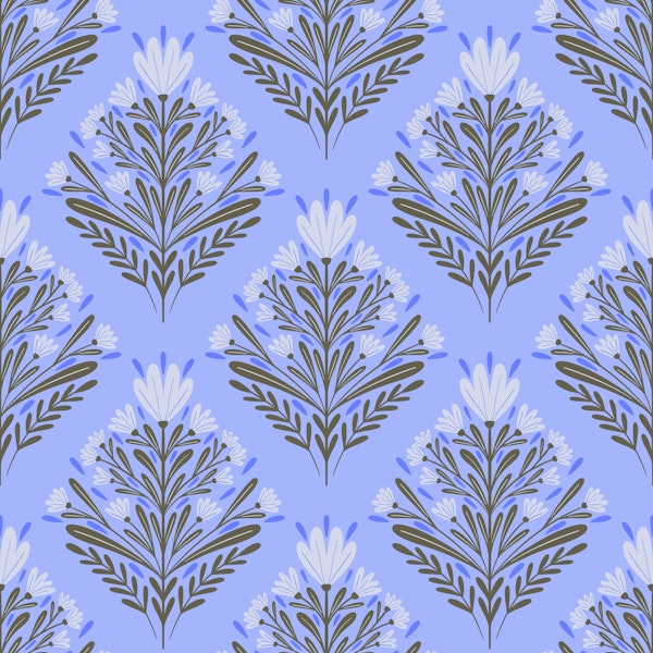 Elegant Florals lavander blue