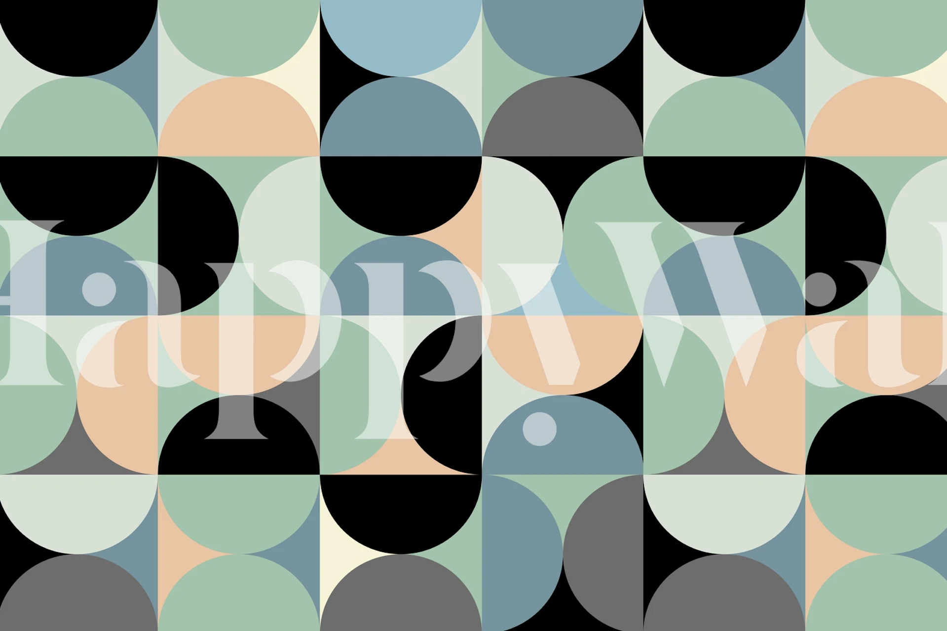 Modern geometric pastel wallpaper design