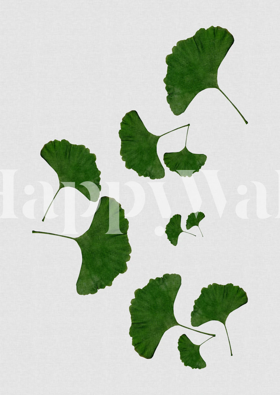 Ginkgo Leaf I wallpaper in een kamer
