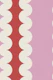 Giant Ric Rac Scallop Stripe - Pink Red Cream