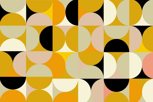 mid century half circles