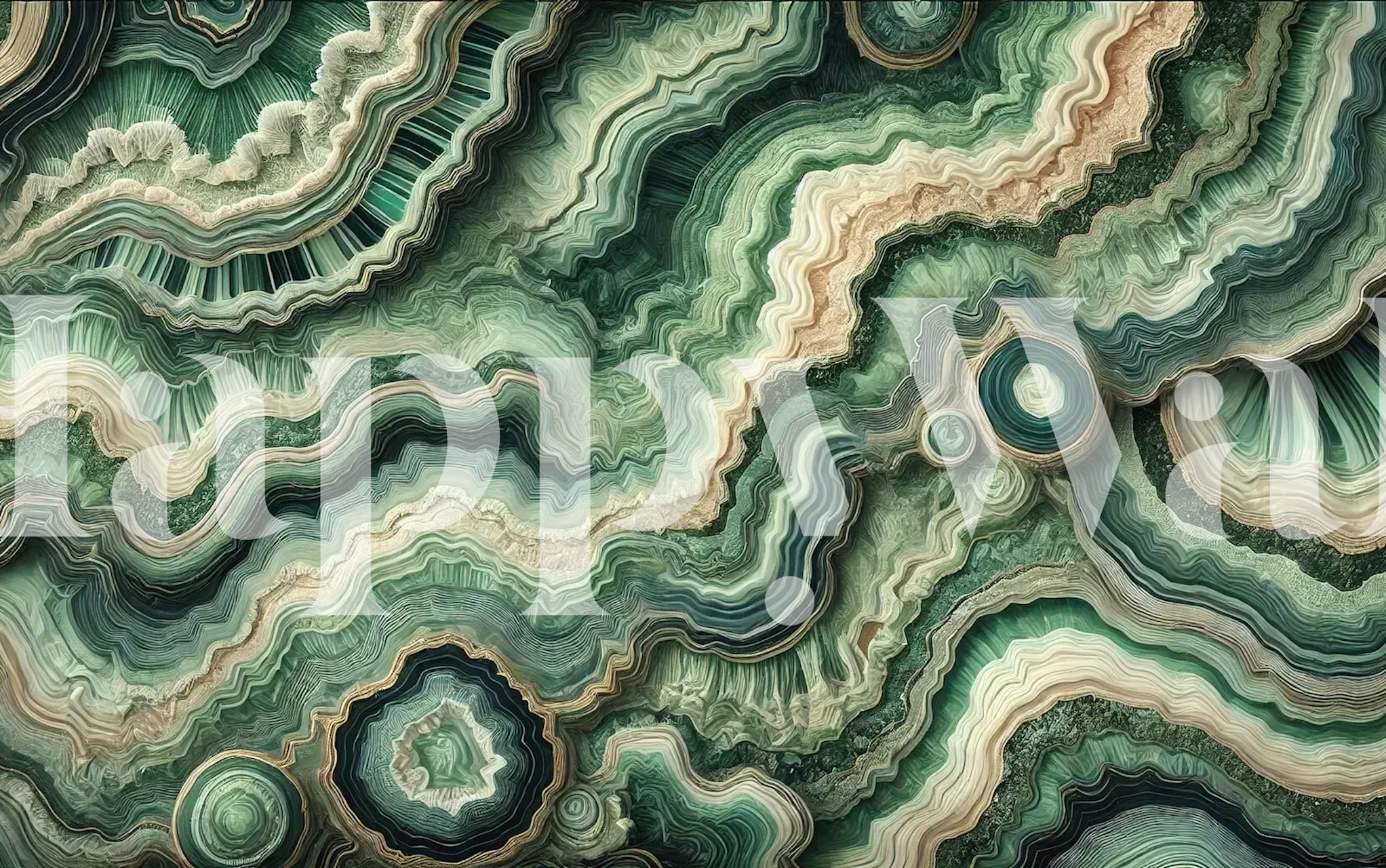 Emerald Agate wallpaper in een kameropstelling