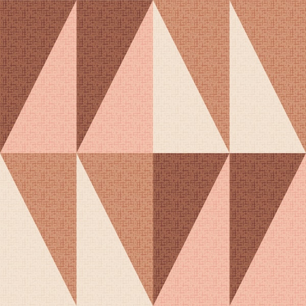 mid-century refracted diamond terracotta L