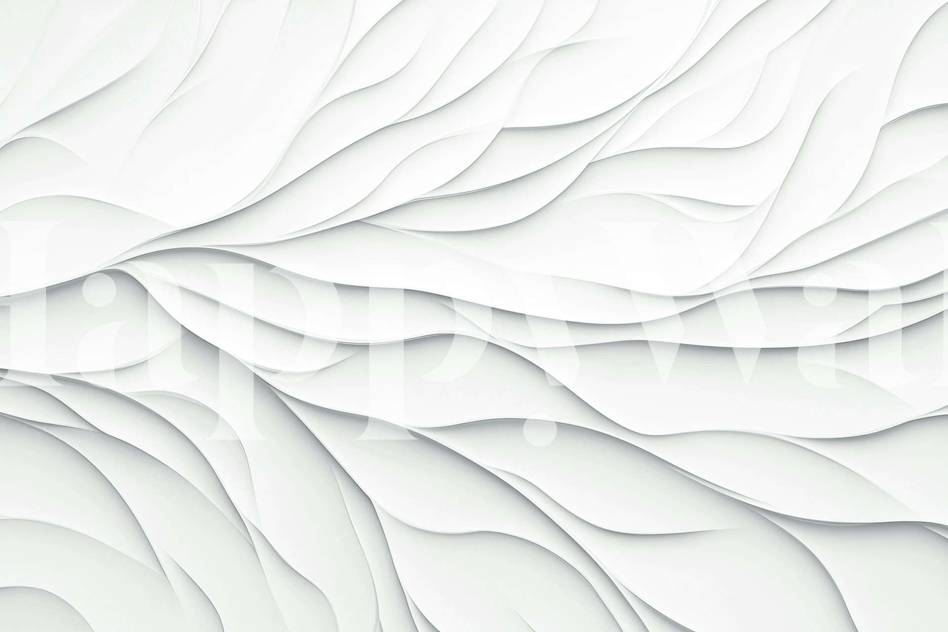 Textured waves in white and light tones wallpaper