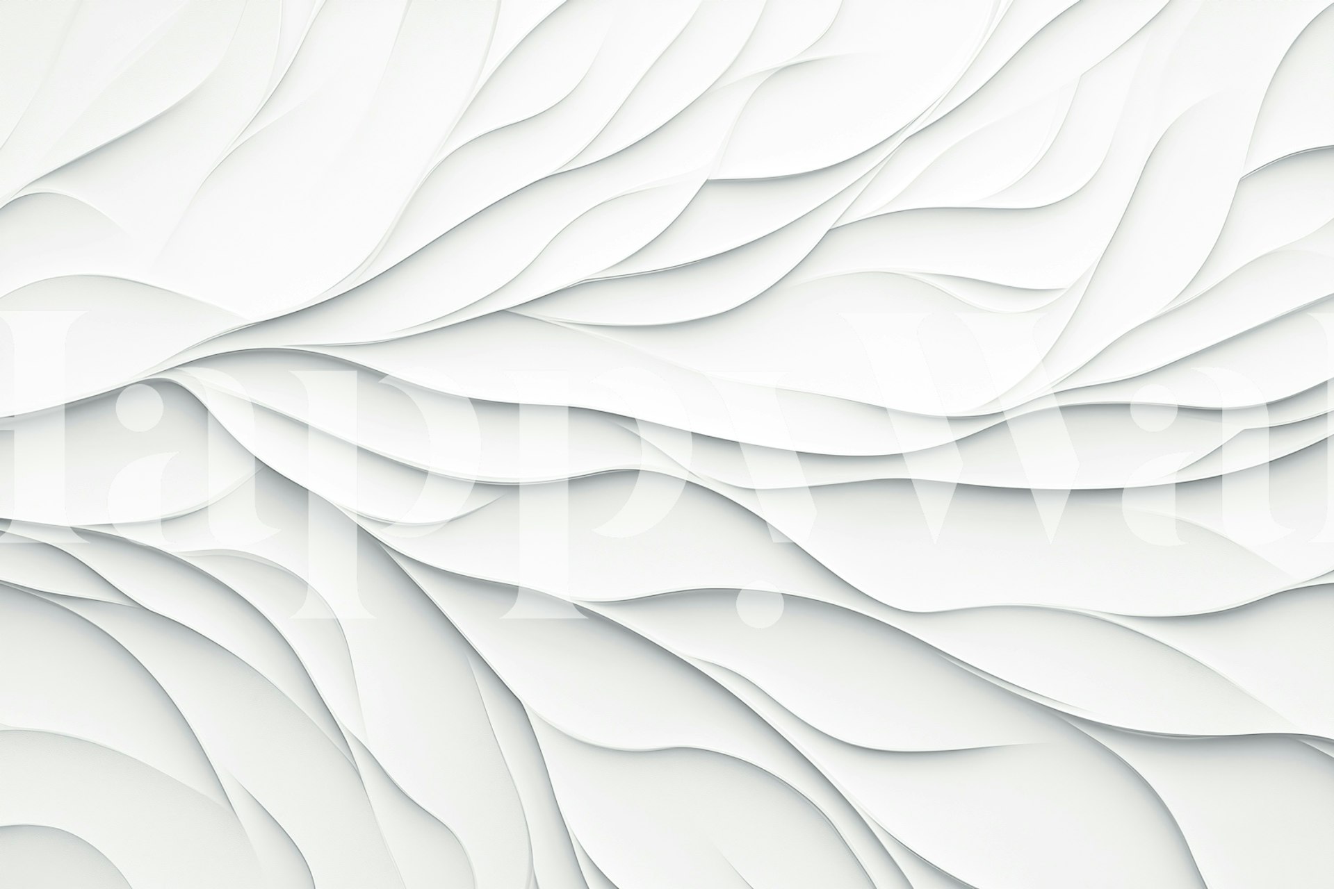 Textured waves in white and light tones wallpaper