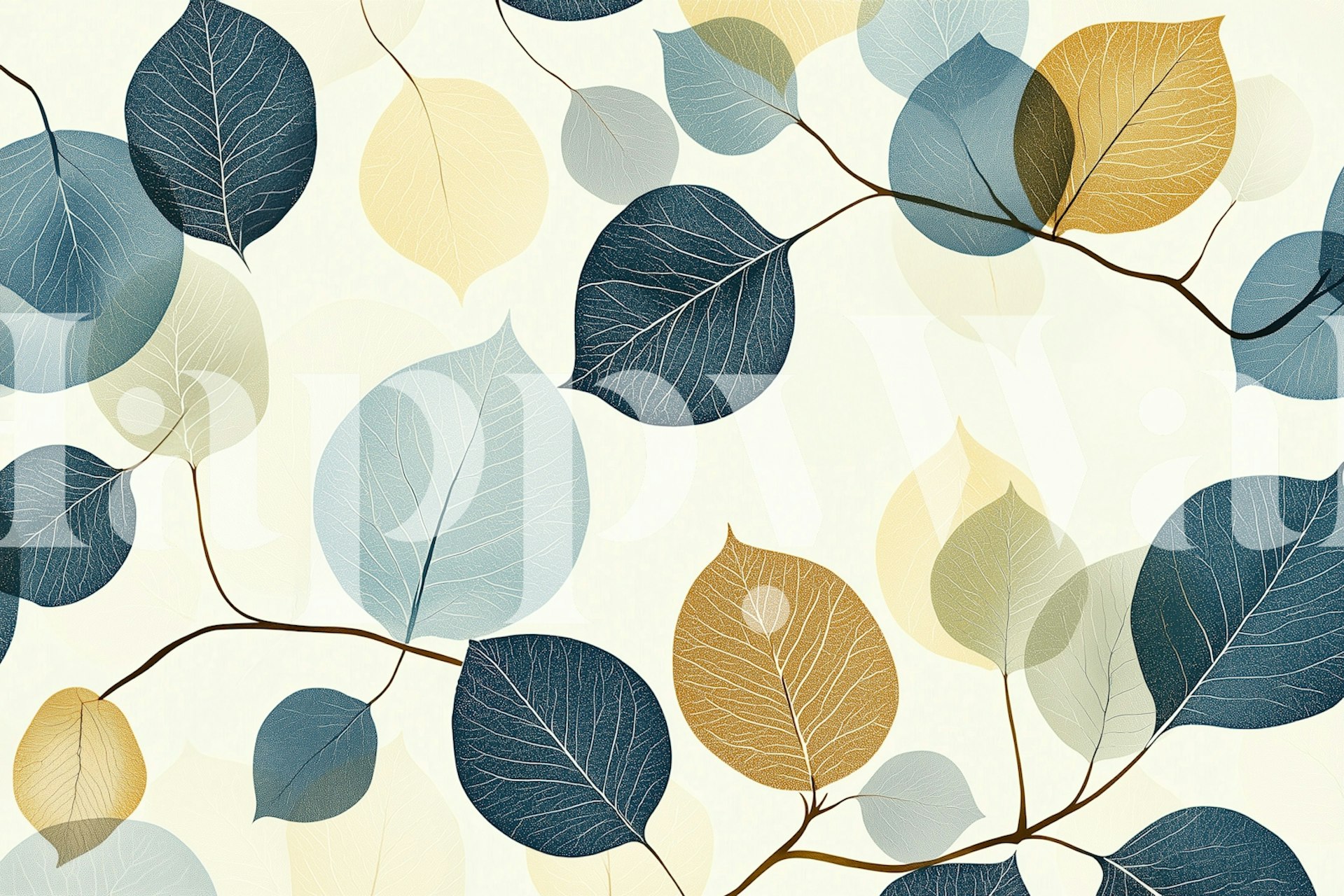 Tranquil leaf dance wallpaper in a room