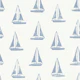 Linocut sailing boats - muted blue