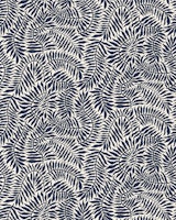 Dark Navy Blue Ferns ταπετσαρία