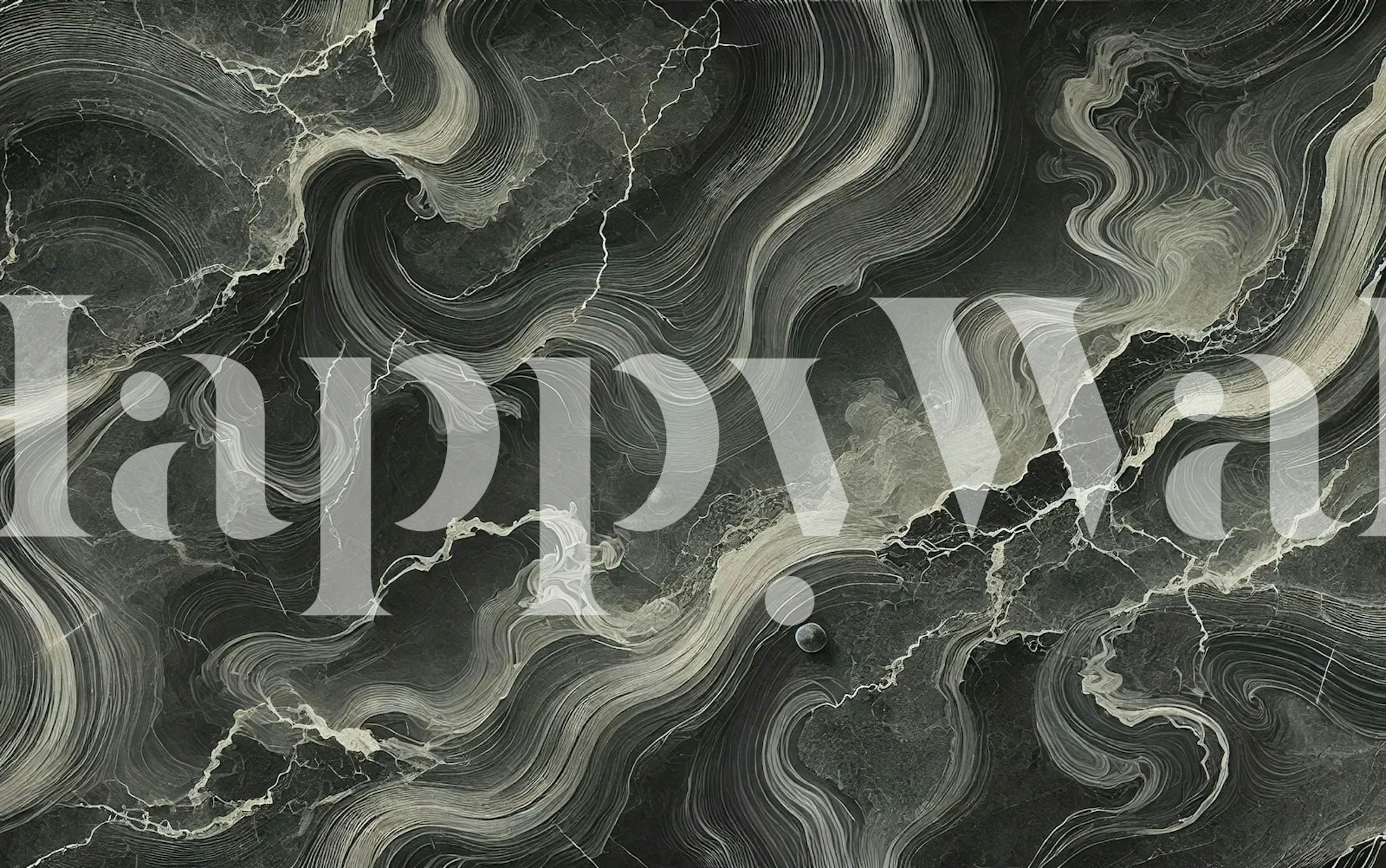 Carta da parati Charcoal Veins in un interno elegante