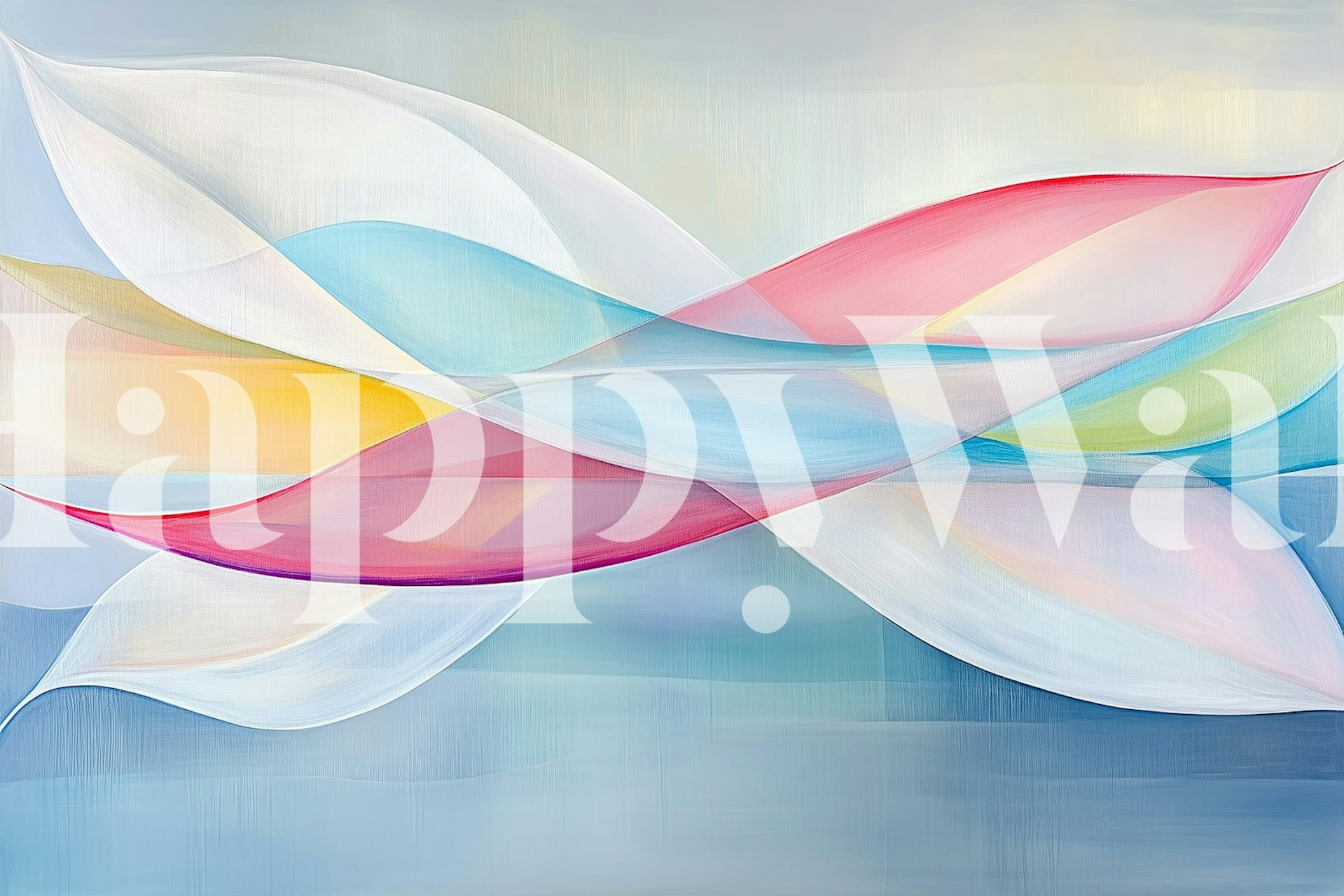 Tapeta Pastel Wave Harmony v místnosti