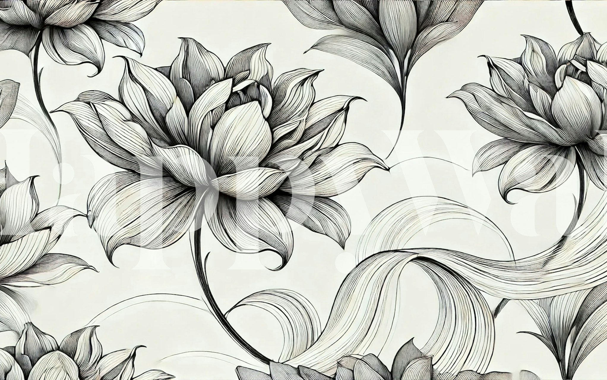 Σχεδίαση ταπετσαρίας Floral Silence