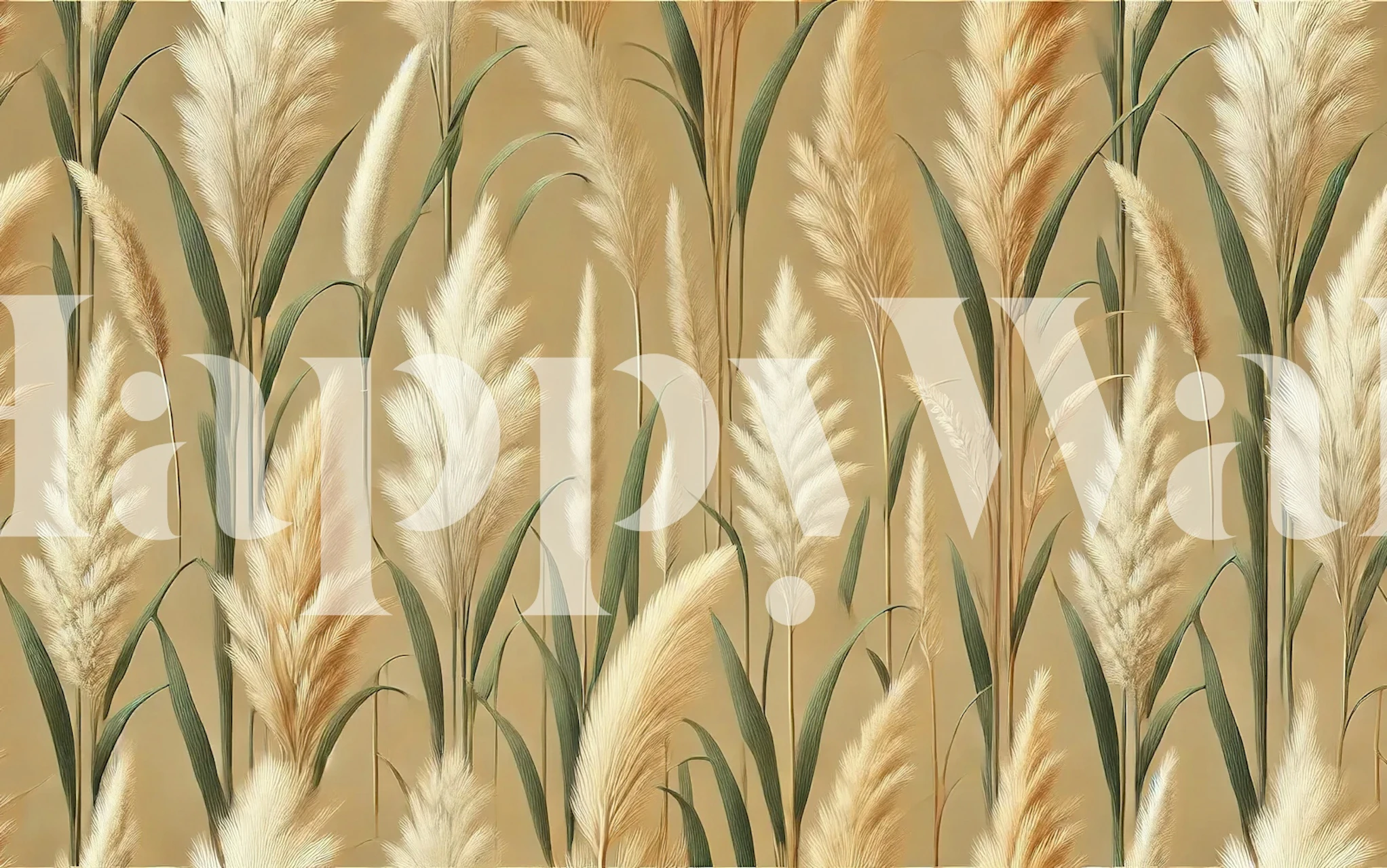 Papier peint Soft Pampas Breeze dans un cadre de pièce