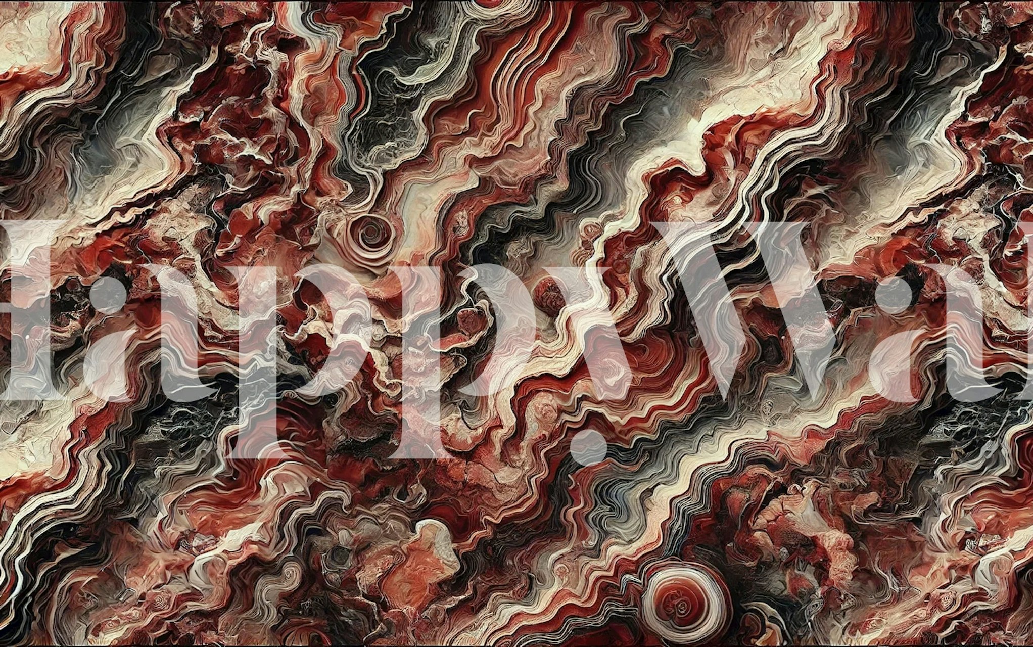 Red Jasper Flow wallpaper in a room