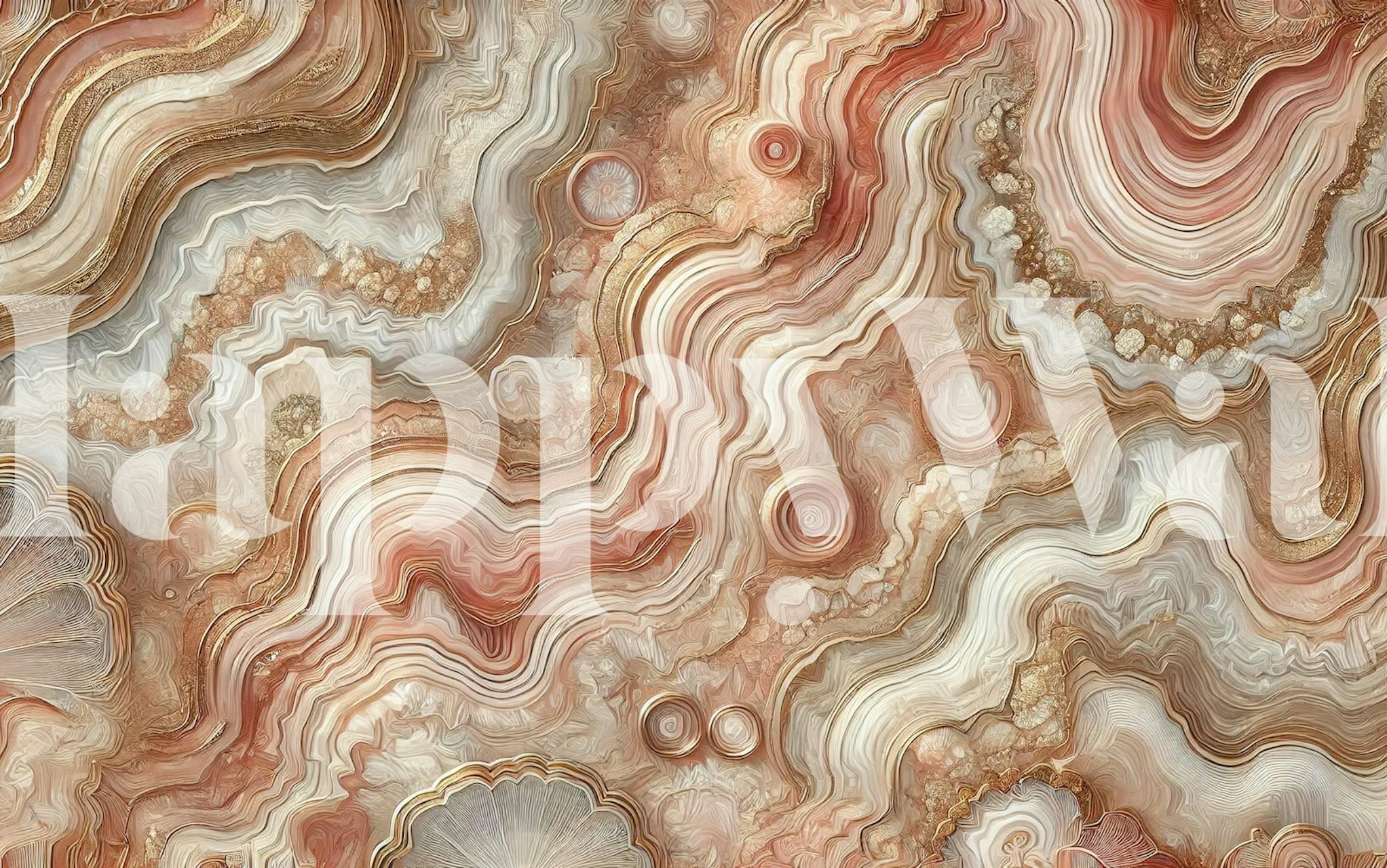 Rose Agate wallpaper in a room