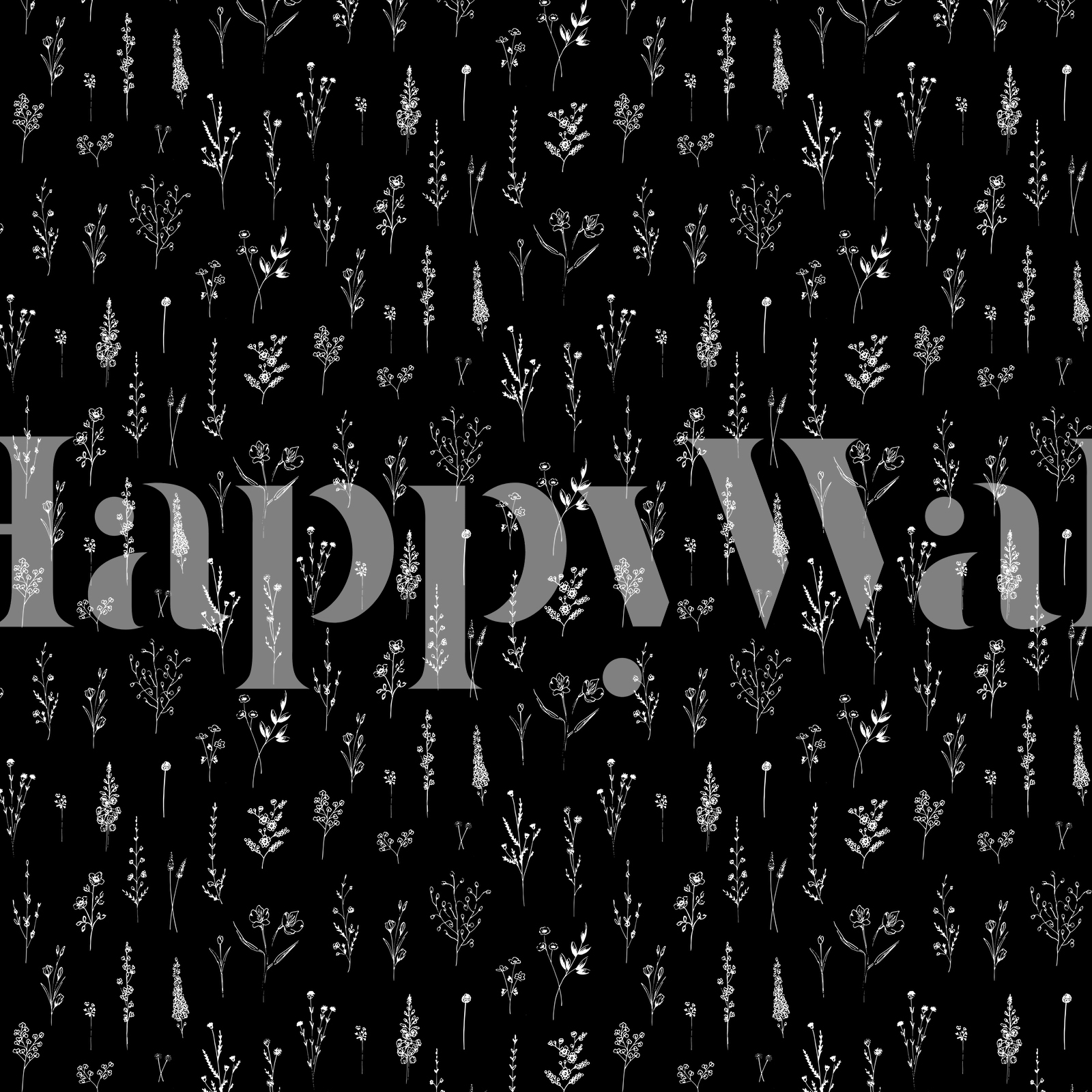 Black Wildflowers Wallpaper - Buy Now on Happywall