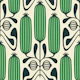 Ornate Floral Cucumbers in Green - S