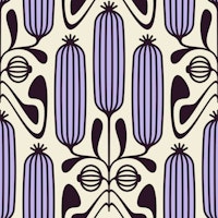 Ornate Floral Cucumbers in Purple - S wallpaper