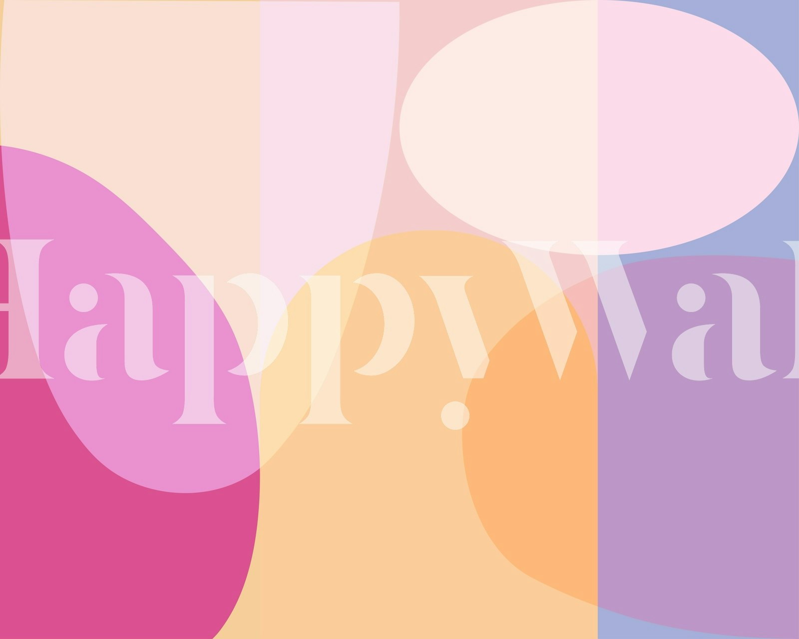 Abstract pastel shapes in pink, purple, and orange wallpaper