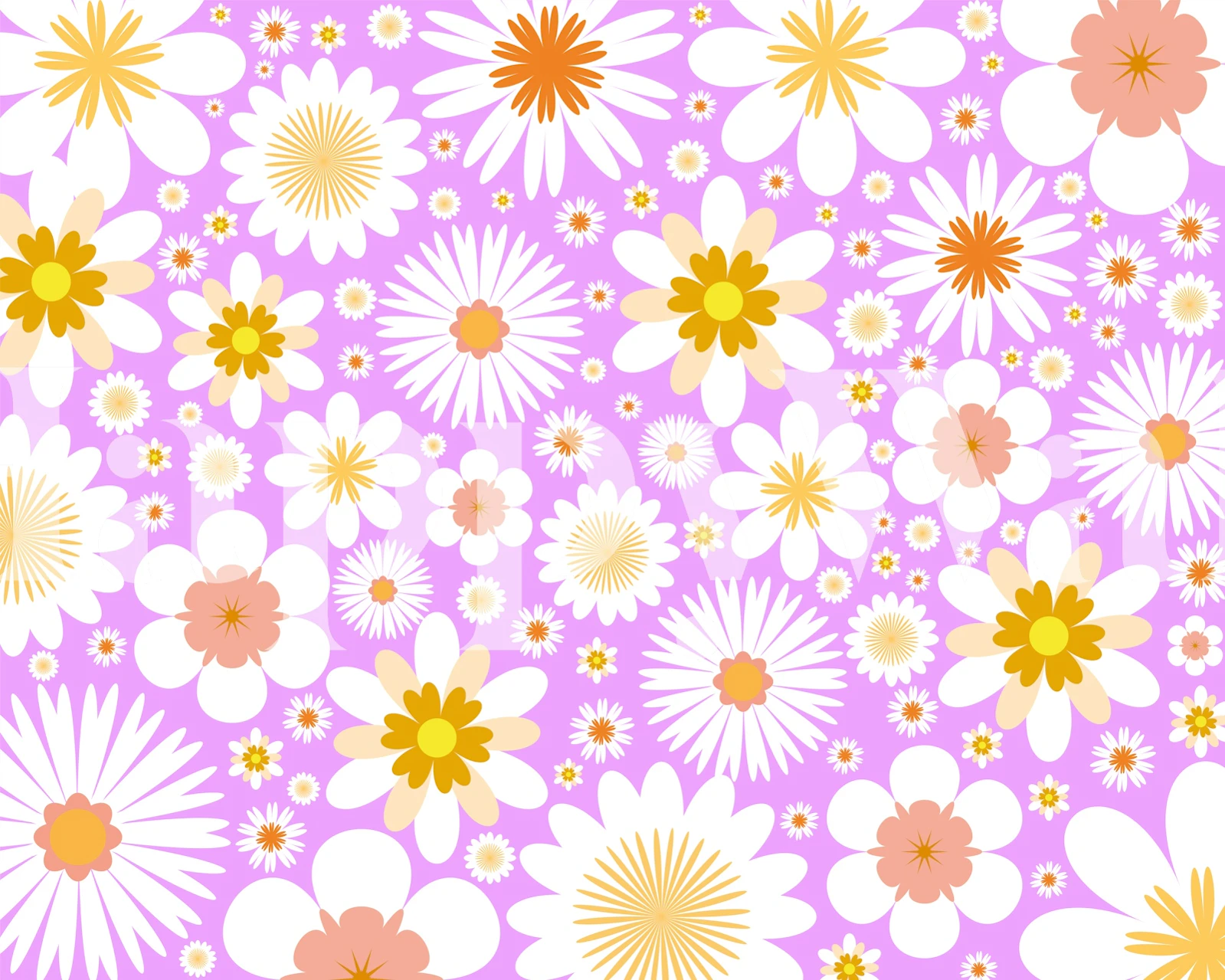 Floral Harmony in Pink tapeta w pokoju