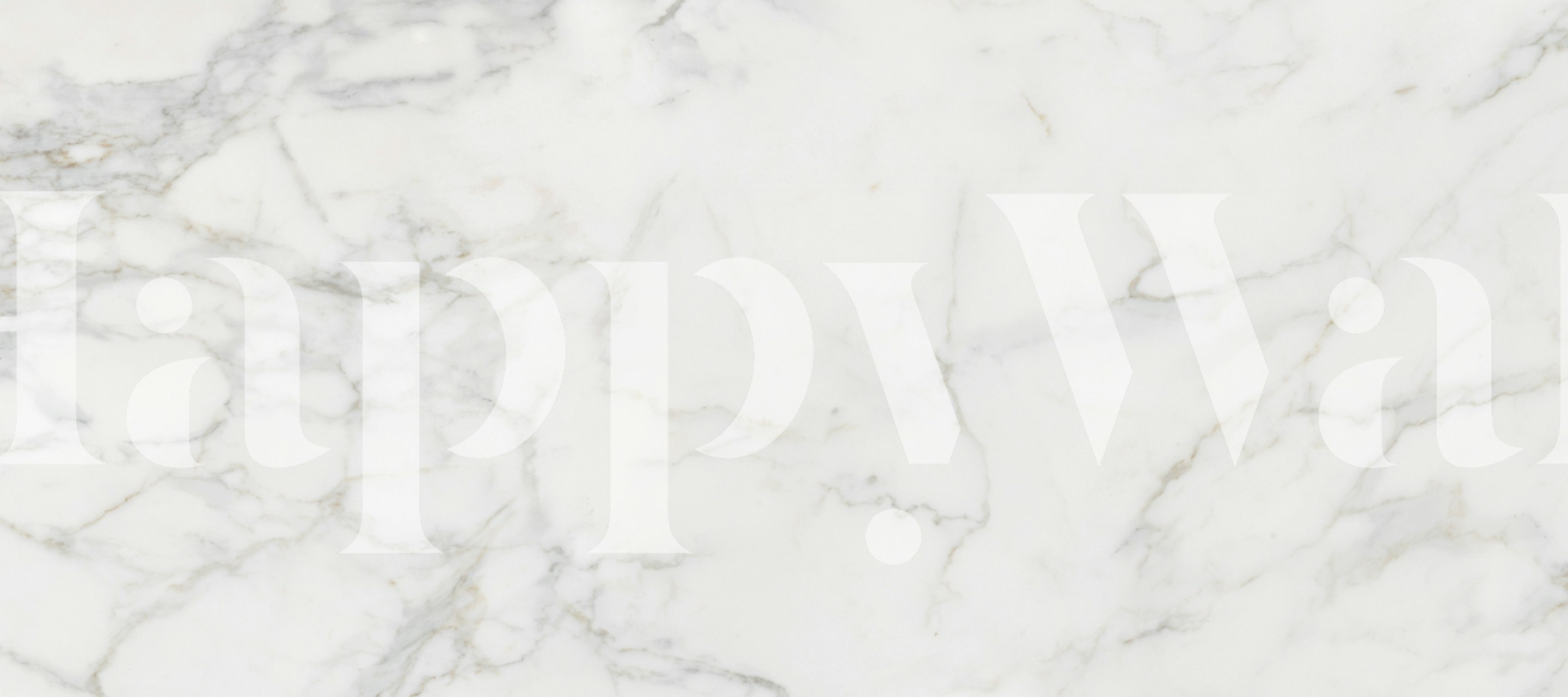 Elegant White Marble -tapetti esillä huoneessa