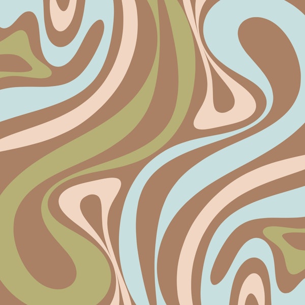 Groovy New Groove Mocha Abstract Pattern