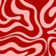 Modern Retro Liquid Swirl Abstract Red Pink