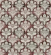 Art Deco Block Print Floral - Wine Red