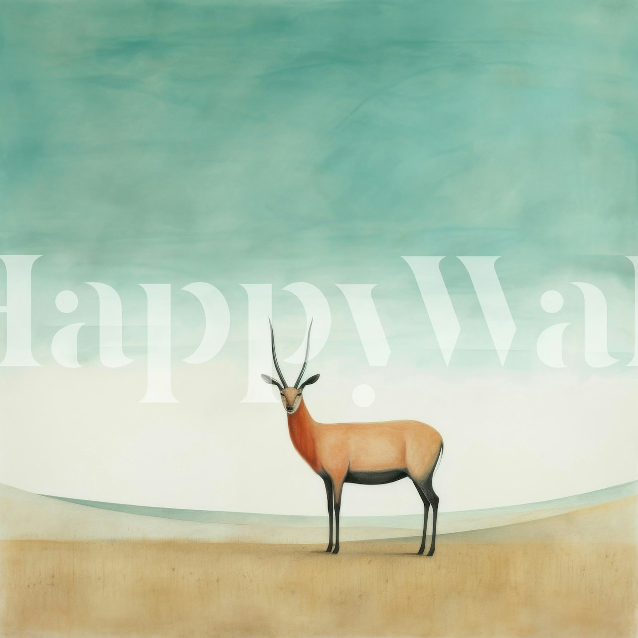 Minimal Antelope Grace wallpaper in a room