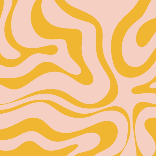 Modern Retro Liquid Swirl Fluid Abstract