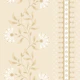 Vintage Floral Vine Stripe in Neutral Beige