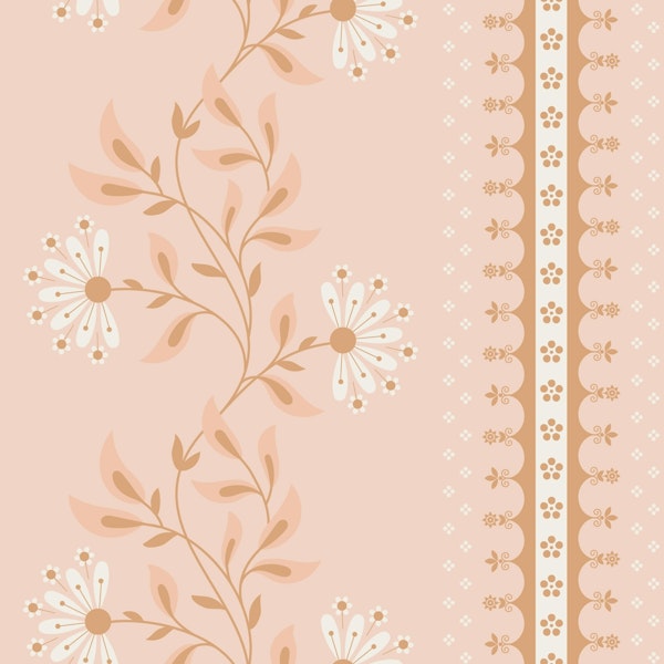 Floral Stripes Peach