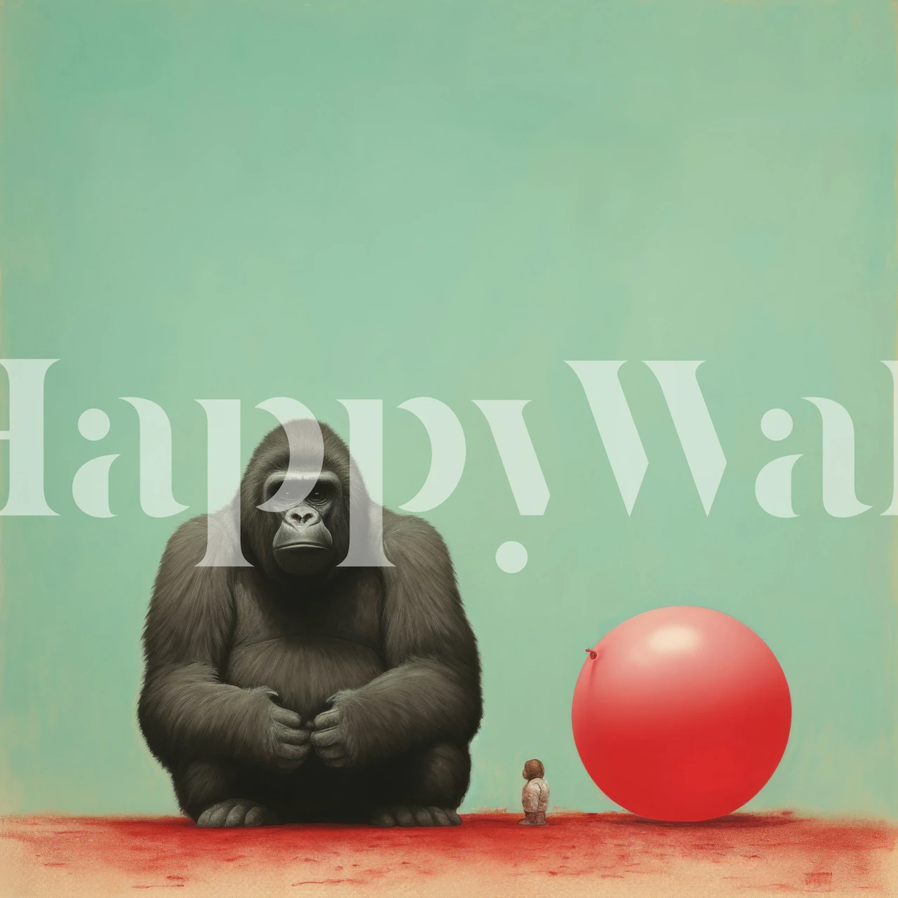 Minimal Gorilla Strength wallpaper in a room
