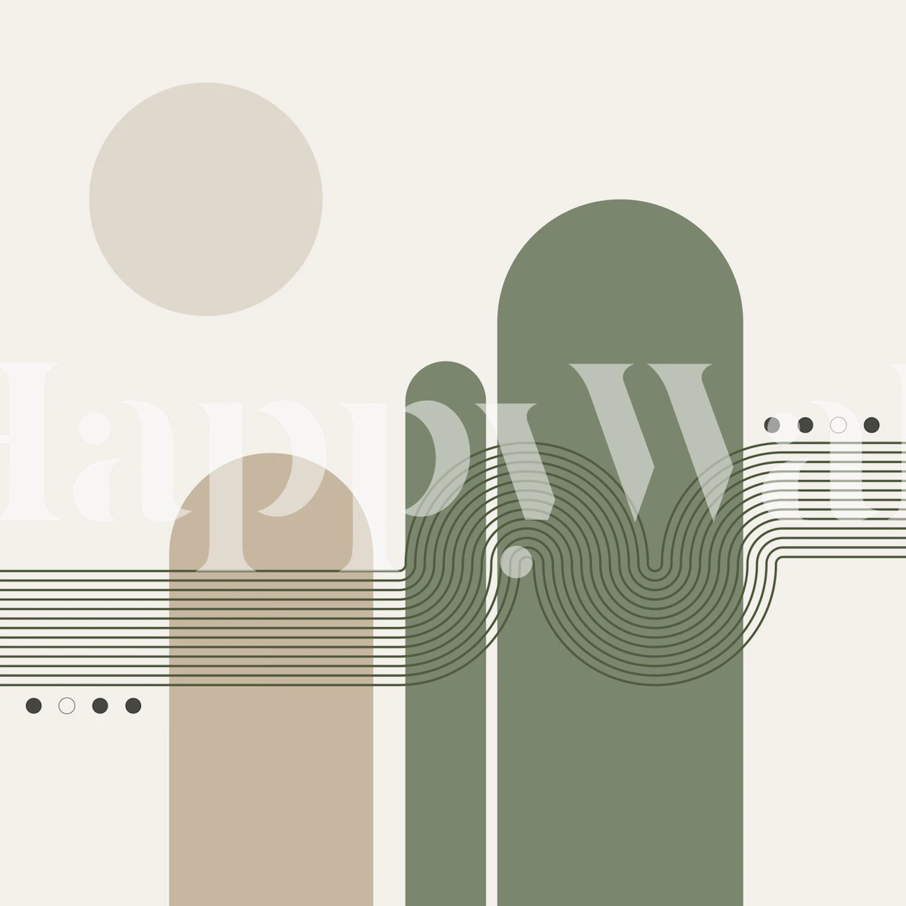 Minimalist Desert Vibes tapetti huoneessa