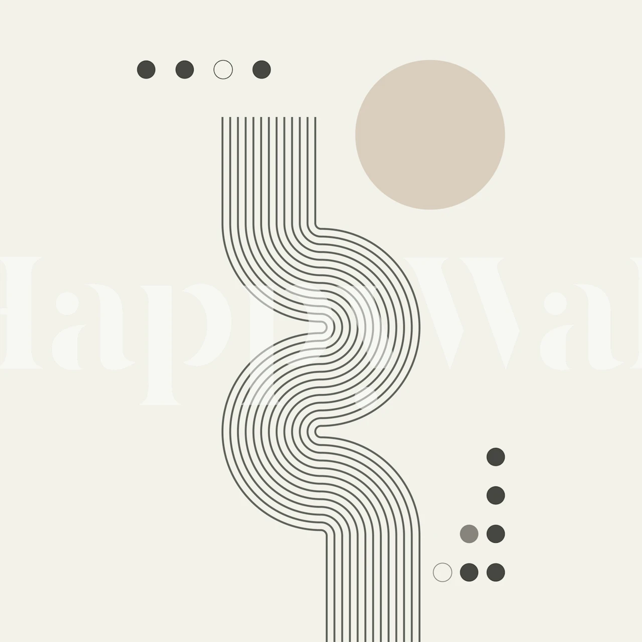 Dizajn tapete Retro Geometric Flow