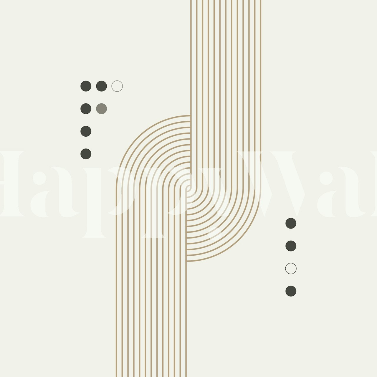 Tapeta Minimal Geometric Flow w pokoju