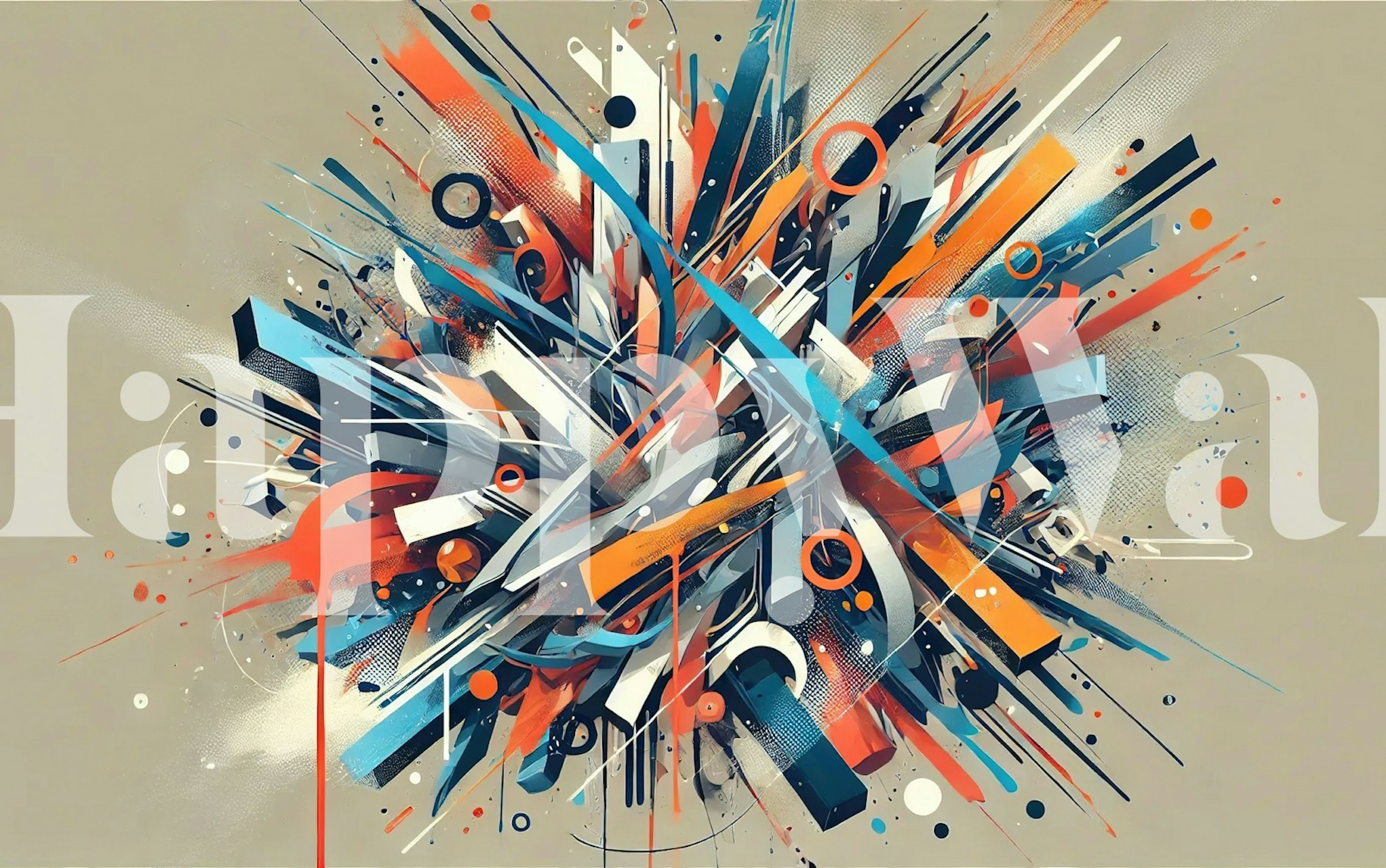 Diseño de papel pintado Graffiti en una habitación