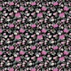 Romantic Floral Pattern Pink and Black