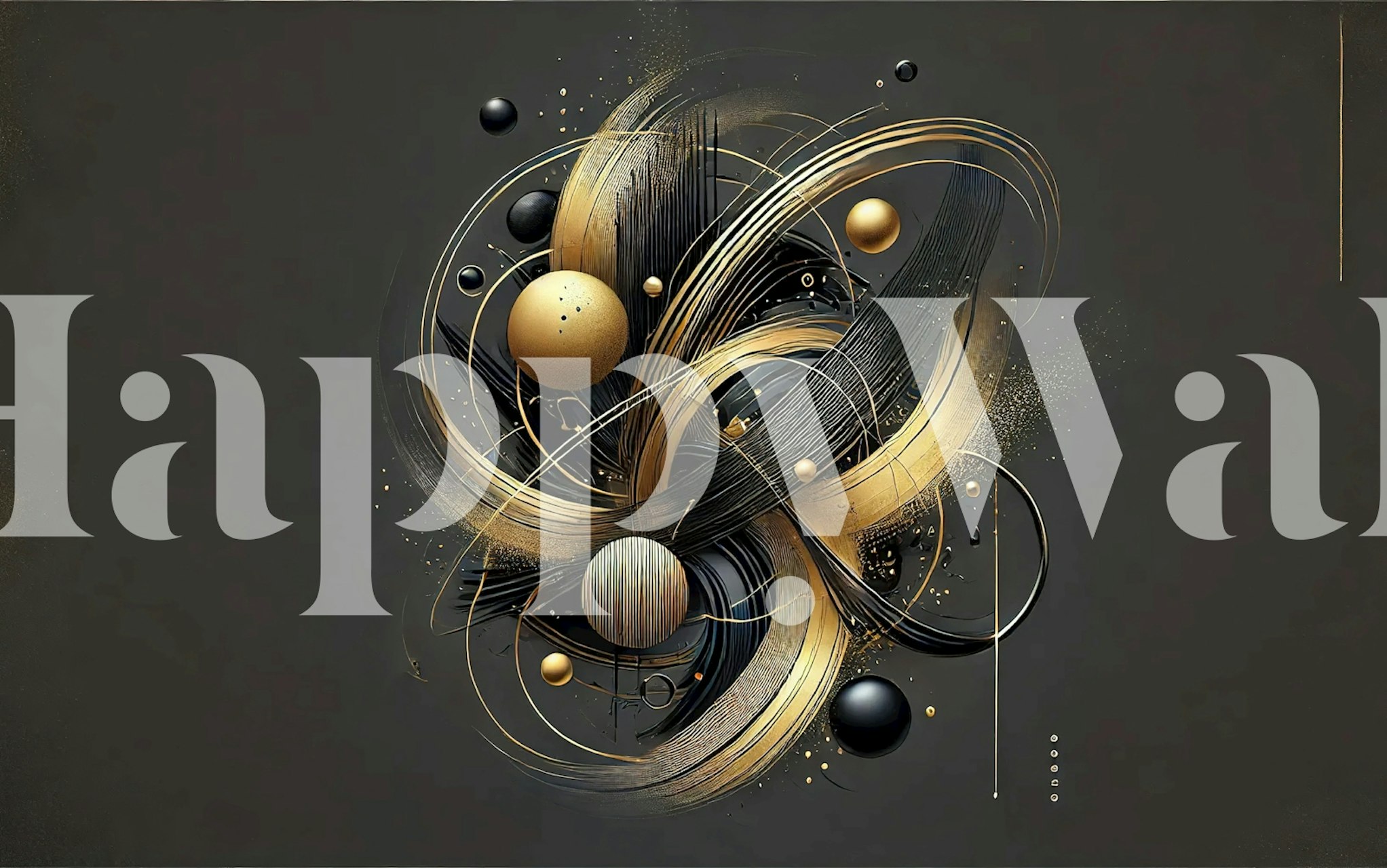 Graffiti: Gold Rush wallpaper in a room