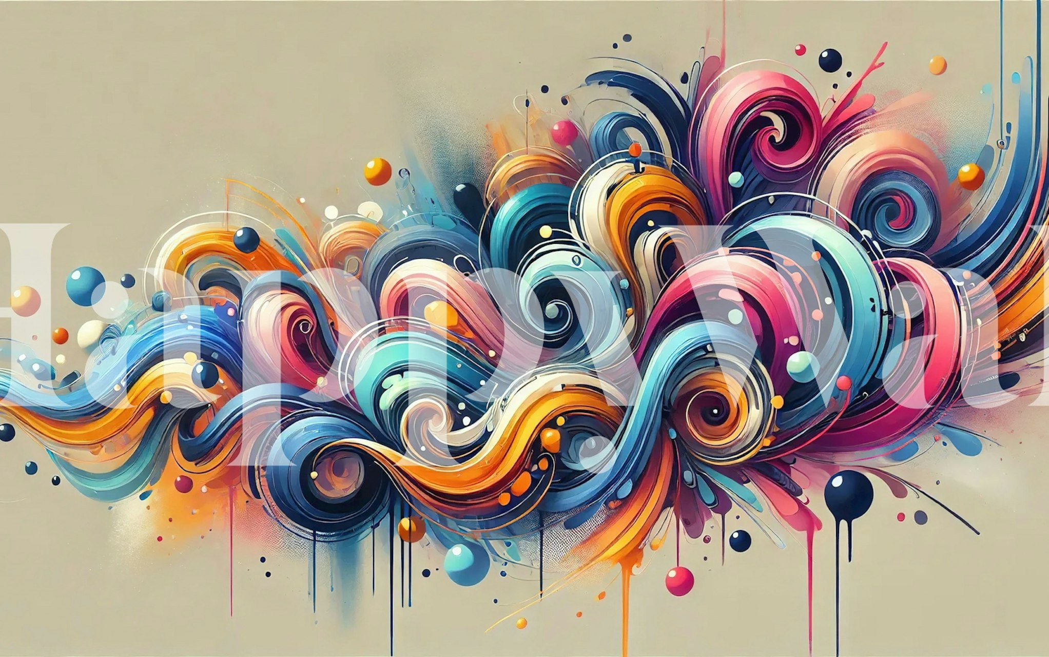 Colorful swirling patterns with bright reds, blues, and yellows wallpaper