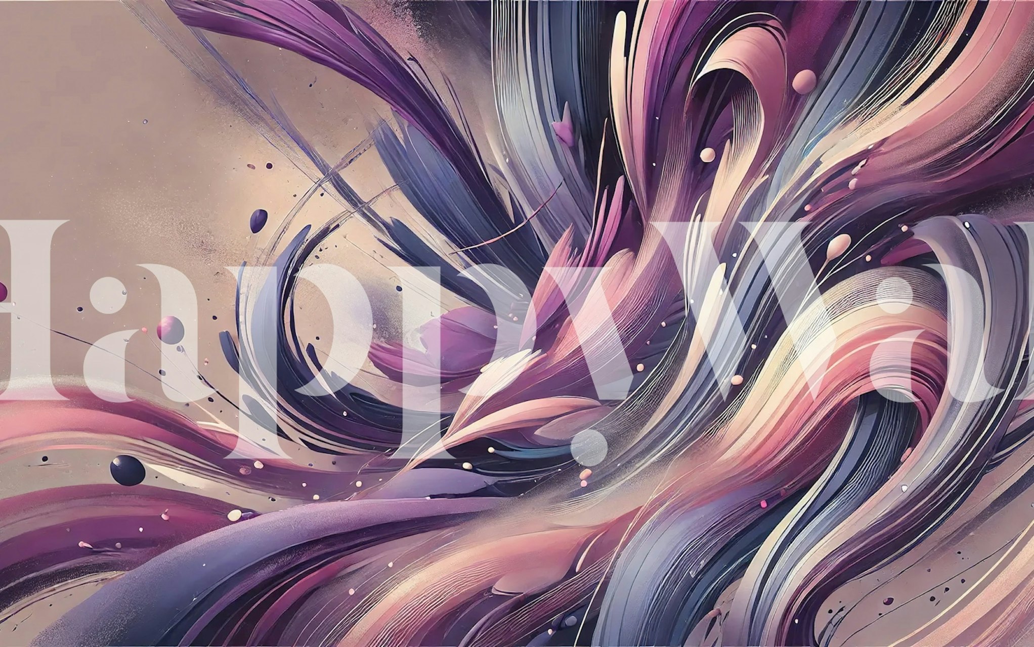 Graffiti Velvet Bloom wallpaper in a room