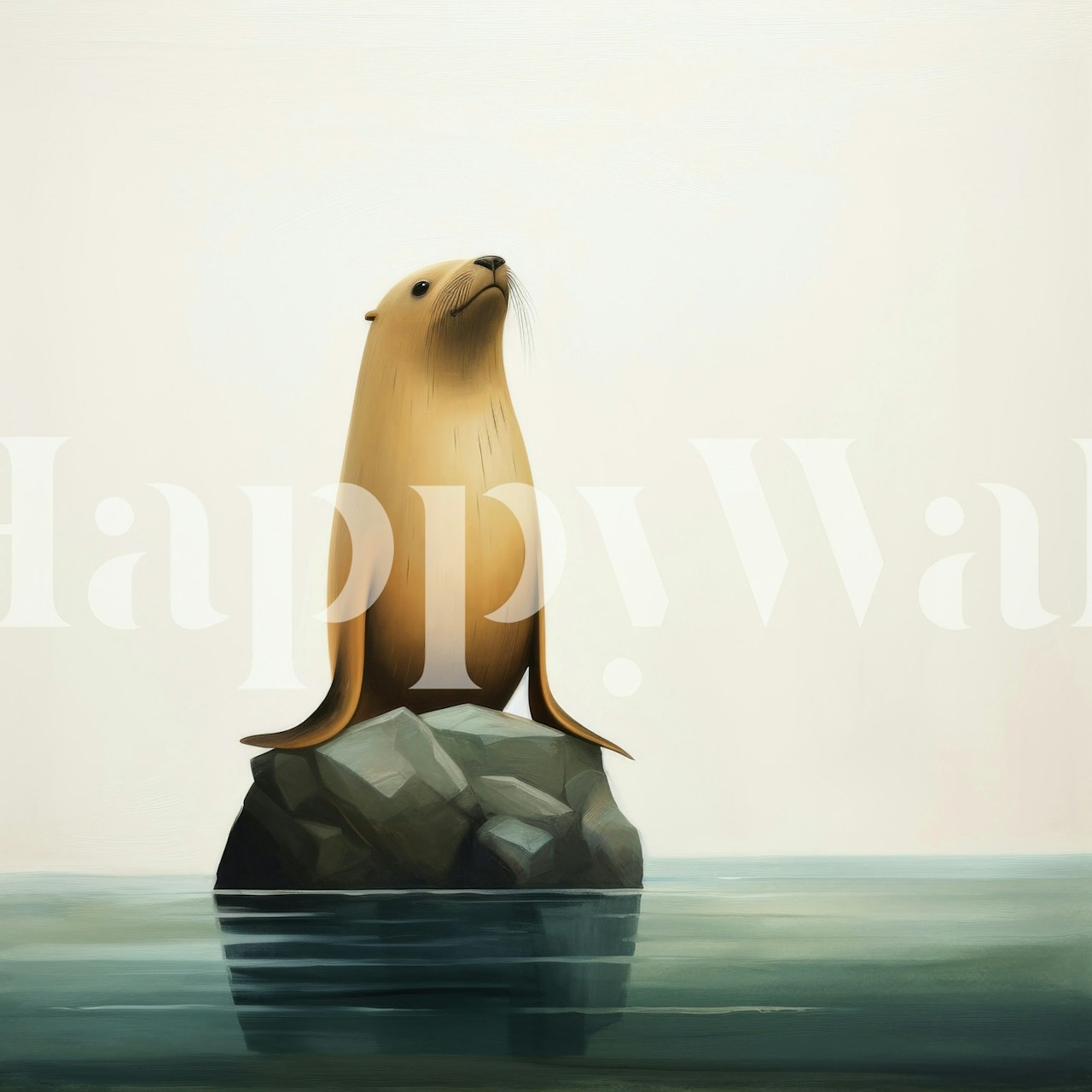 Minimal Sea Lion Dream tapeta v pokoji