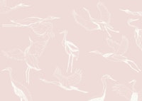 Cranes (Pink) tapete