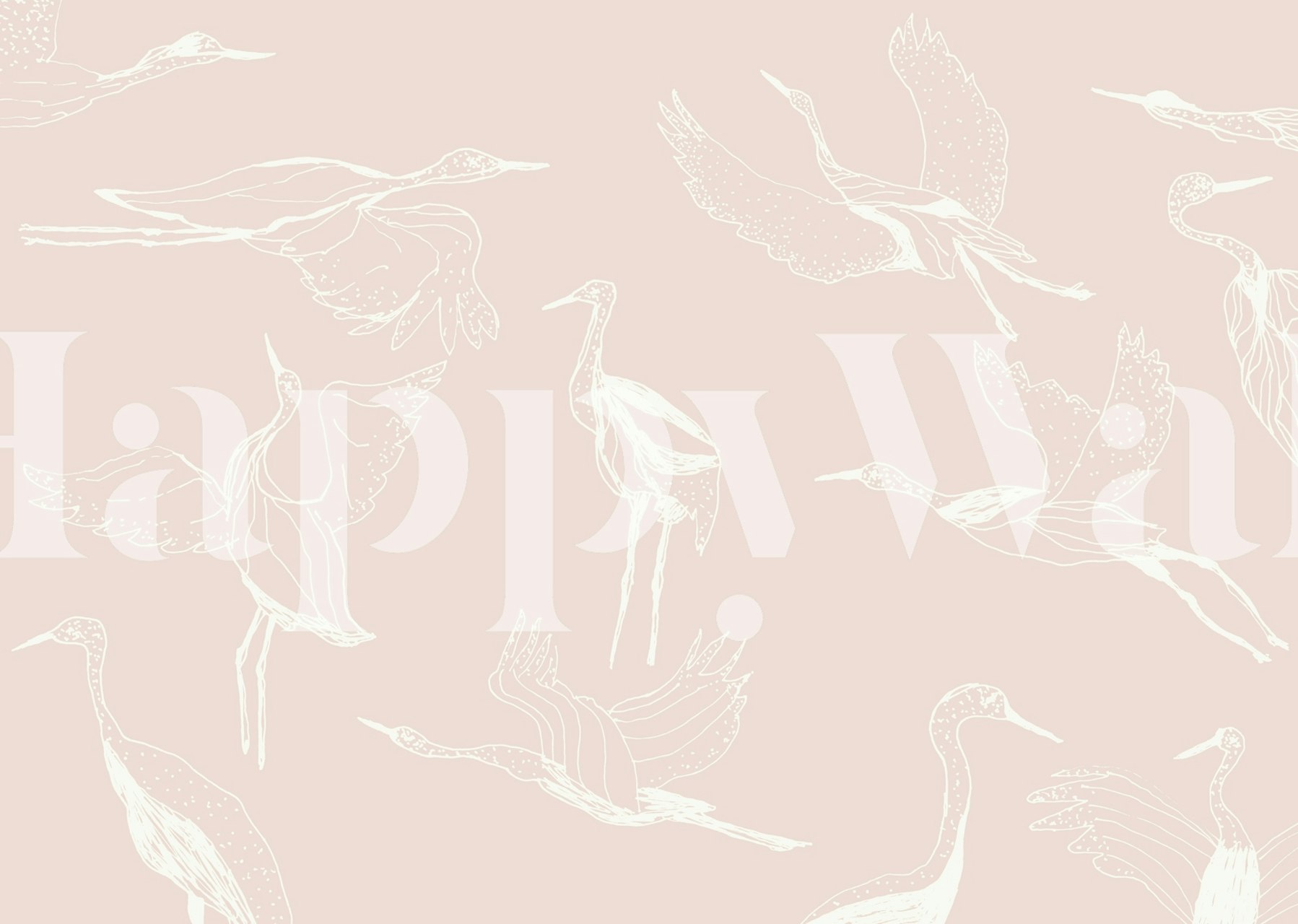 Tapeta Cranes u prostoriji