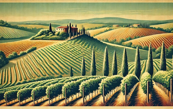 Vintage Vineyard Serenity Poster