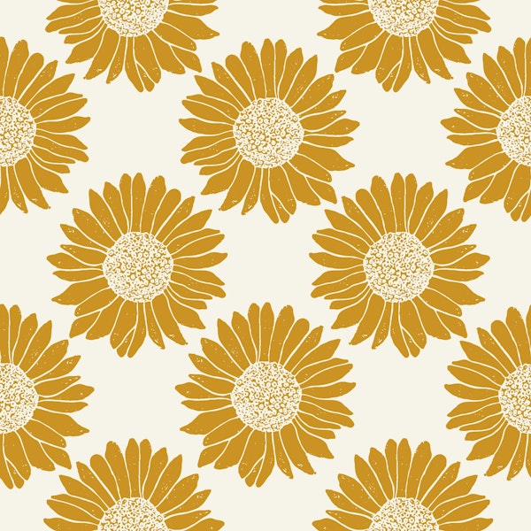 Vintage Sunflower Charm.Mustard